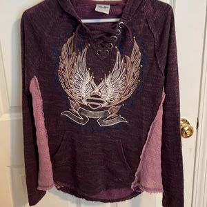 NWOT Harley Davidson ladies hoodie sweater. Purple and pink.